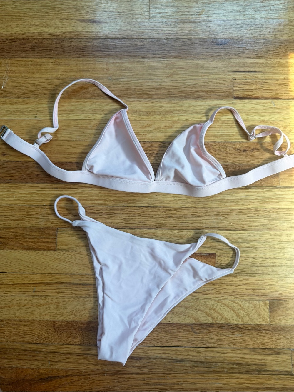 Light Pink Triangle Bikini Set — Women's Swim
